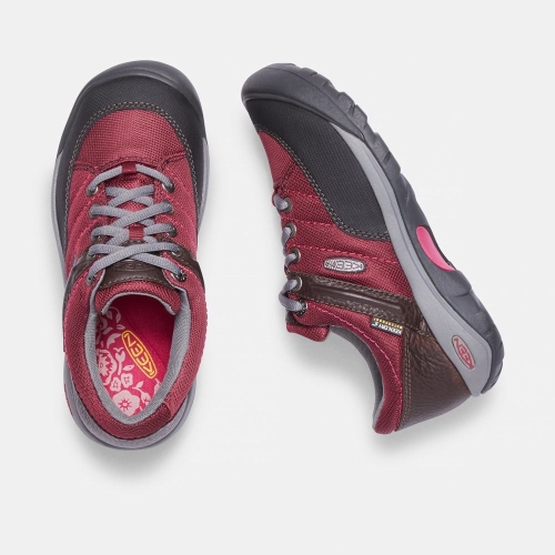 Women's Keen Presidio Sport Mesh Waterproof Casual Shoes Red Black | AHC-461283