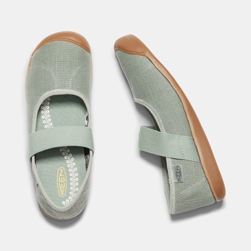 Women's Keen Sienna Canvas Mary Jane Shoes Light Green | NXS-326519