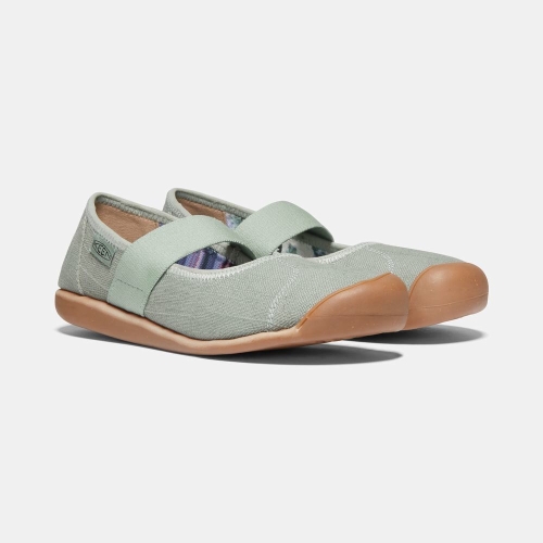 Women's Keen Sienna Canvas Mary Jane Shoes Light Green | NXS-326519