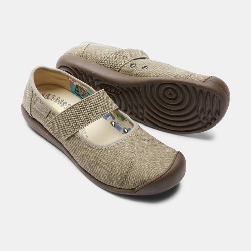 Women's Keen Sienna Canvas Mary Jane Shoes Olive | PBG-504186