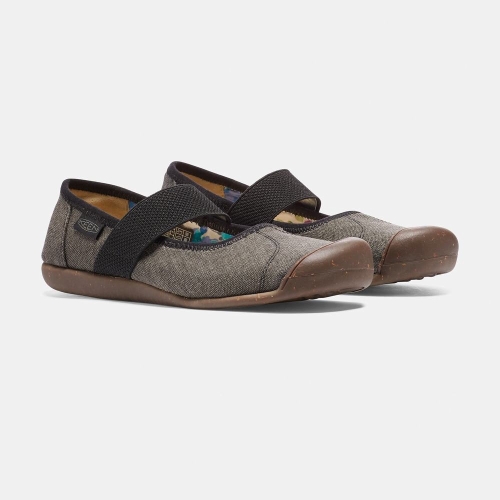 Women's Keen Sienna Canvas Mary Jane Shoes Black | UWD-123094