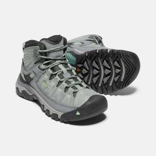 Women's Keen Targhee III Waterproof Mid Hiking Boots Light Green | DQE-943802