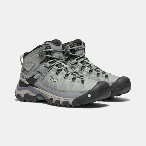 Women's Keen Targhee III Waterproof Mid Hiking Boots Light Green | DQE-943802