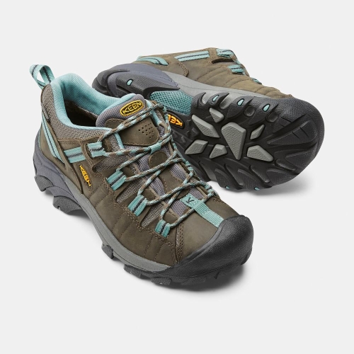 Women's Keen Targhee II Waterproof Hiking Shoes Black Olive Blue | LRZ-728940