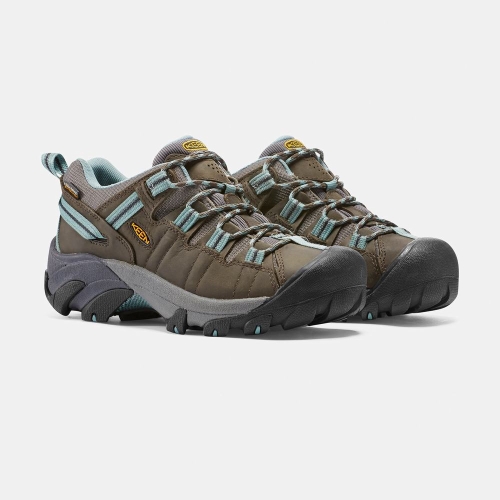 Women's Keen Targhee II Waterproof Hiking Shoes Black Olive Blue | LRZ-728940