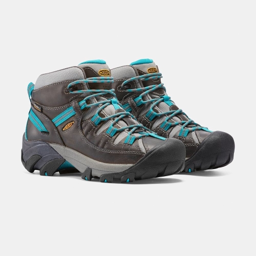 Women's Keen Targhee II Waterproof Mid Hiking Boots Chocolate Blue | KFA-716839