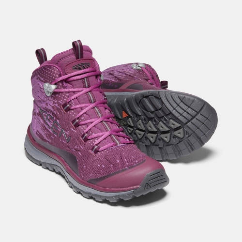 Women's Keen Terradora Evo Mid Hiking Boots Purple | UZE-857239