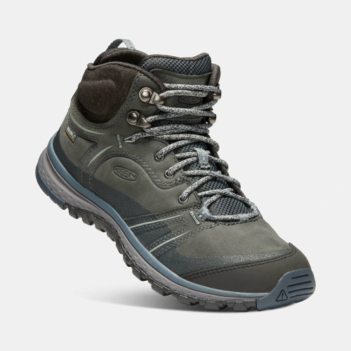 Women's Keen Terradora Leather Waterproof Mid Hiking Boots Olive | QUE-236704