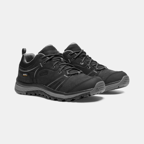 Women's Keen Terradora Leather Waterproof Hiking Shoes Black | XZY-685037