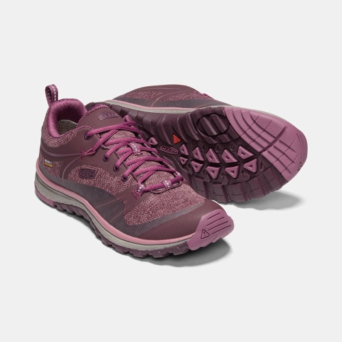 Women's Keen Terradora Waterproof Hiking Shoes Purple | PQB-764892