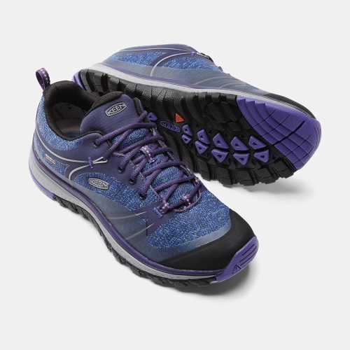 Women's Keen Terradora Waterproof Hiking Shoes Navy | XEL-256934