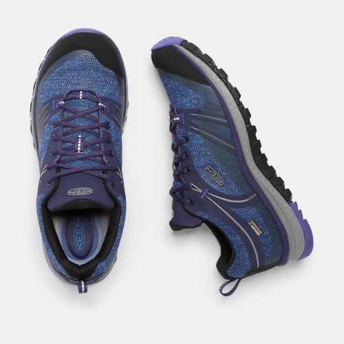 Women's Keen Terradora Waterproof Hiking Shoes Navy | XEL-256934