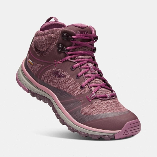 Women's Keen Terradora Waterproof Mid Hiking Boots Purple | BAK-538021