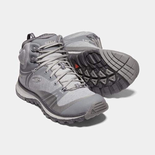 Women's Keen Terradora Waterproof Mid Hiking Boots Grey | DMN-350782