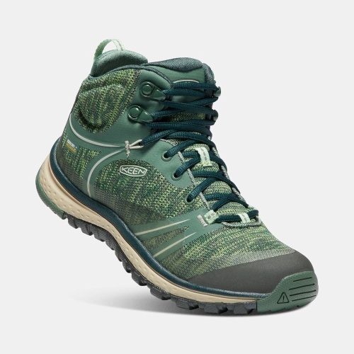 Women's Keen Terradora Waterproof Mid Hiking Boots Green | HEK-134869