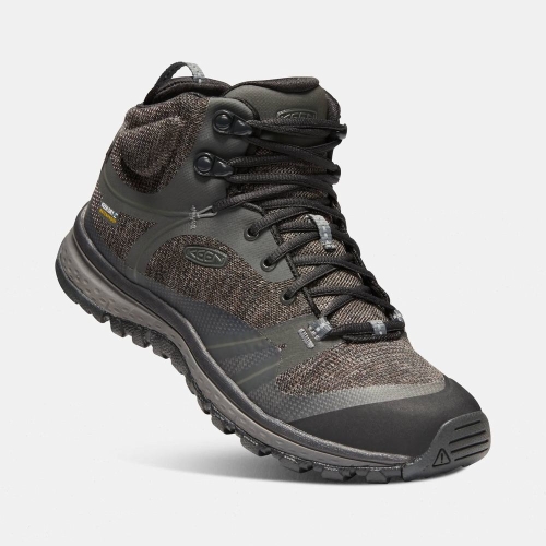 Women's Keen Terradora Waterproof Mid Hiking Boots Deep Grey Black | HFO-160873