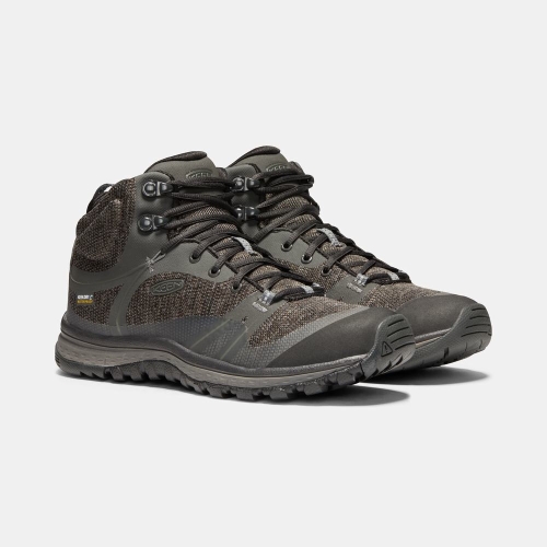 Women's Keen Terradora Waterproof Mid Hiking Boots Deep Grey Black | HFO-160873