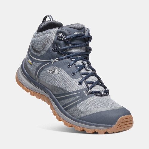 Women's Keen Terradora Waterproof Mid Hiking Boots Grey Blue | KSL-754129