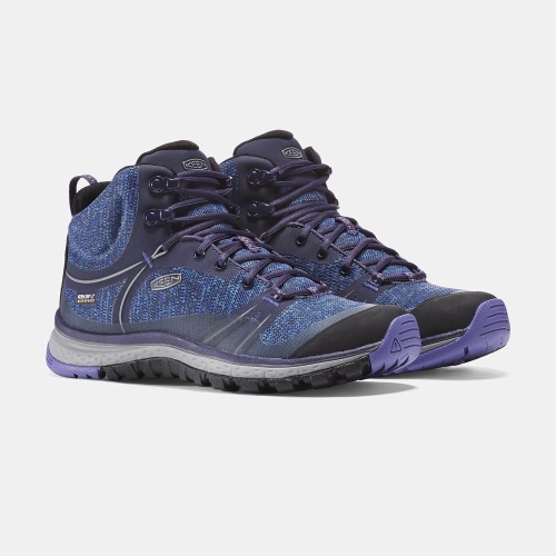 Women's Keen Terradora Waterproof Mid Hiking Boots Blue Purple | VYC-248967