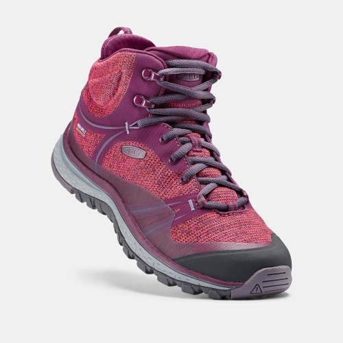 Women's Keen Terradora Waterproof Mid Hiking Boots Purple | WYR-542103