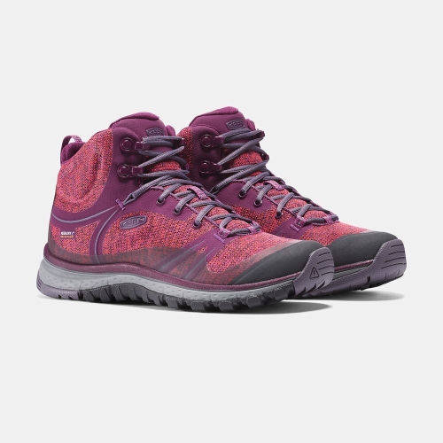 Women's Keen Terradora Waterproof Mid Hiking Boots Purple | WYR-542103