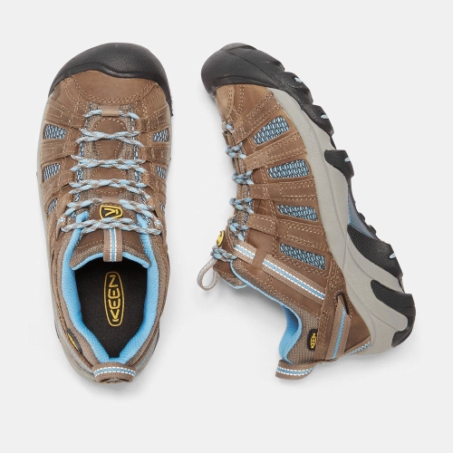 Women's Keen Voyageur Hiking Shoes Brown Blue | HXK-312758