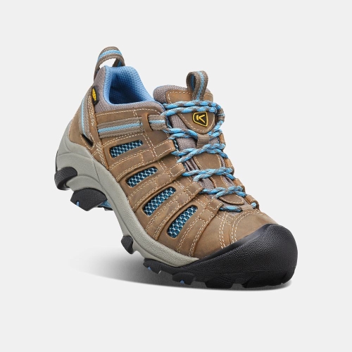 Women's Keen Voyageur Hiking Shoes Brown Blue | HXK-312758