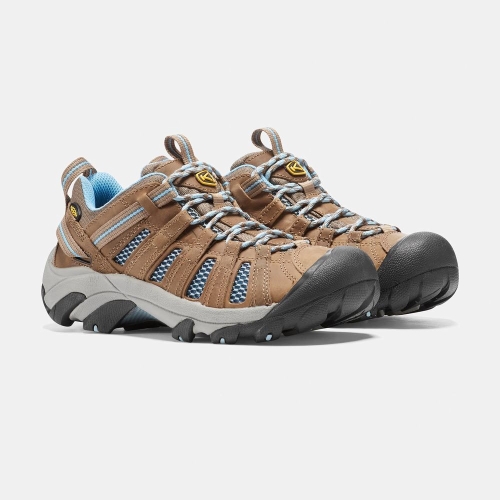 Women's Keen Voyageur Hiking Shoes Brown Blue | HXK-312758