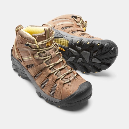 Women's Keen Voyageur Mid Hiking Boots Brown | EGH-061782