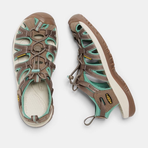 Women's Keen Whisper Hiking Sandals Brown Turquoise | ZPY-380745