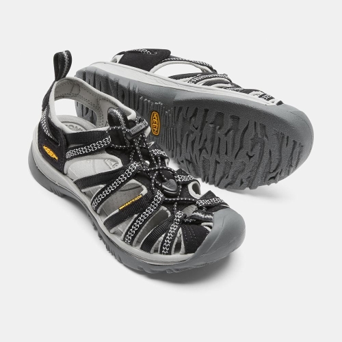 Women's Keen Whisper Water Shoes Black Grey | UWB-739021