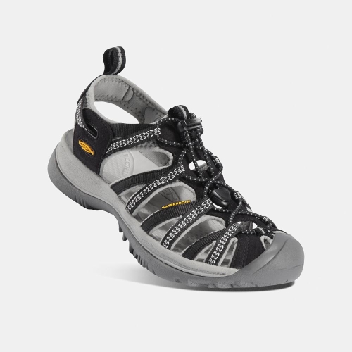 Women's Keen Whisper Water Shoes Black Grey | UWB-739021