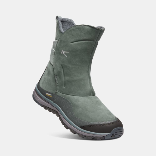 Women's Keen Winterterra Leather Waterproof Winter Boots Olive | PTF-421738